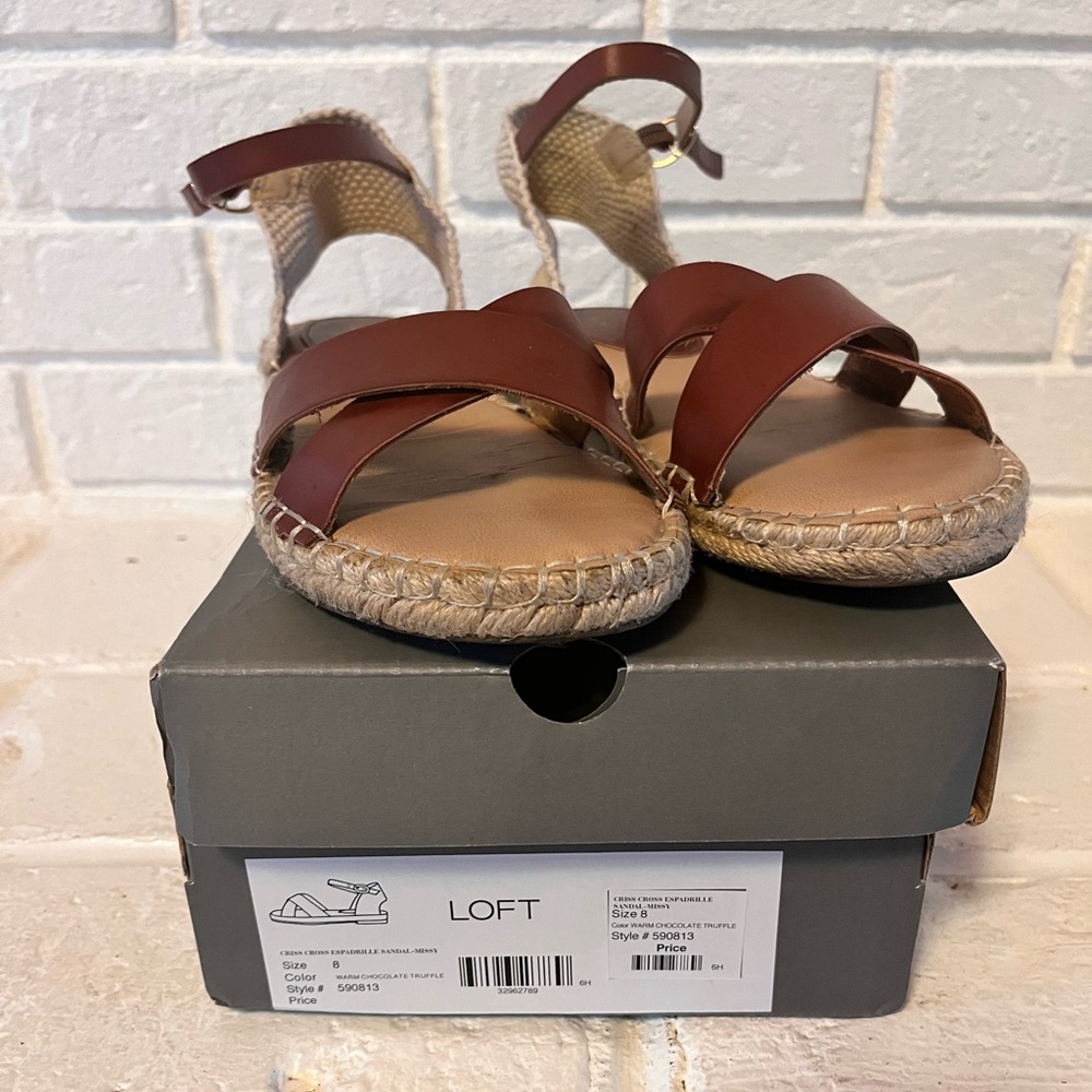 LOFT- Criss Cross Espadrille Sandals - Picture 3 of 6